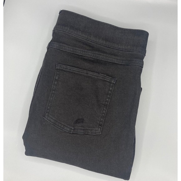 Spanx Pull-On Distressed Black Raw Hem‎ Ankle Jeans Size XL (14-16) Women's EUC - Picture 1 of 10